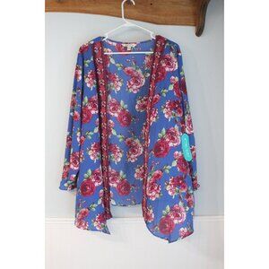 The Pioneer Woman Shark Bite Open Front Topper XXL/XXXL Floral Cardigan Kimono